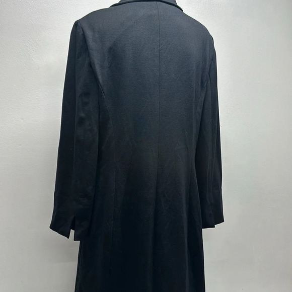 Nina McLemore Dress A-Line Sheath Collared Viscose Midi Knit Stretch Black 10 - Picture 5 of 9